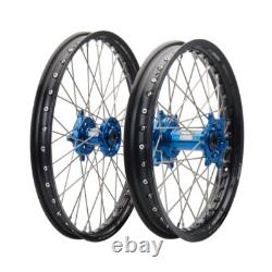 Tusk Imp Front&Rear Wheel 1.60x21/2.15x18 Black Rim/Silver Spoke/Blue Hub