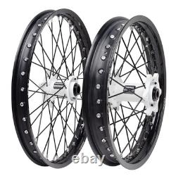 Tusk Impact Complete Front & Rear Wheel 1.60 x 21 / 2.15 x 19 Black Rim/Black