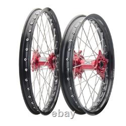 Tusk Impact Complete Front & Rear Wheel 1.60 x 21 / 2.15 x 19 Black Rim/Silver