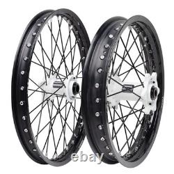 Tusk Impact Complete Front&Rear Wheel 1.60x21/2.15x19 Black Rim/Black