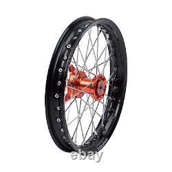 Tusk Impact Complete Front/Rear Wheel Kit 1.60 x 14 / 1.60 x12 Black Rim/Silver