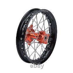 Tusk Impact Complete Front/Rear Wheel Kit 1.60 x 14 / 1.60 x12 Black Rim/Silver