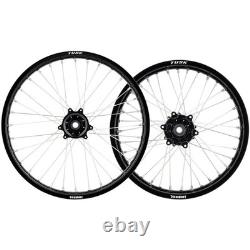 Tusk Impact Complete Front and Rear Wheel 1.60 x 19 / 1.60 x 19 Black Rim/Silver