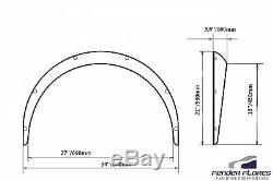 Universal JDM Fender Flares over wide body Concave wheel arches ABS 100mm 4Pcs