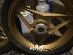 Vintage Ducati OSCAM 3-Spoke Gold Cast Aluminum Wheels 18 Front & Rear Set