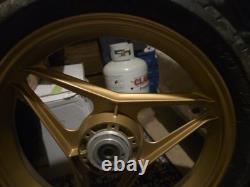 Vintage Ducati OSCAM 3-Spoke Gold Cast Aluminum Wheels 18 Front & Rear Set
