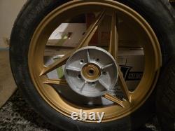 Vintage Ducati OSCAM 3-Spoke Gold Cast Aluminum Wheels 18 Front & Rear Set