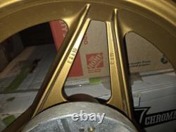 Vintage Ducati OSCAM 3-Spoke Gold Cast Aluminum Wheels 18 Front & Rear Set
