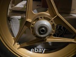 Vintage Ducati OSCAM 3-Spoke Gold Cast Aluminum Wheels 18 Front & Rear Set
