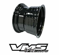 Vms Racing Rocket Black Front & Rear Drag Wheels Set 5x100/5x114 15x8