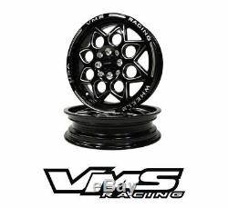 Vms Racing Rocket Black Front & Rear Drag Wheels Set 5x100/5x114 15x8