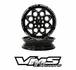 Vms Racing Rocket Black Front & Rear Drag Wheels Set 5x100/5x114 15x8