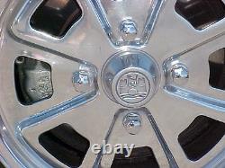 WBC-2 Wolfsburg Alloy wheel center caps Empi 4 Lug Bug Ghia Type 3 Beetle T1 T3