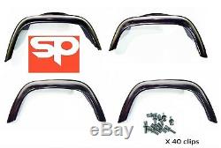 Wheel Arch GLOSS Black Set + 40 Clips FOR LAND ROVER DEFENDER LR530G