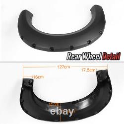 Wheel Fender Flares Fit For 2009-2014 Ford F150 Offroad Pocket Rivet Style Black