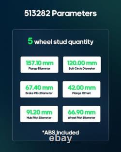 Wheel Hub Bearing Assembly Set Fits 2010-2014 CTS Front/Rear 5 Lugs 513282