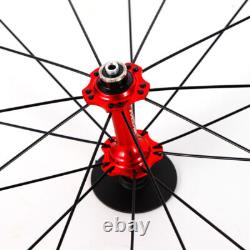 Wheels Road Bicycle Front & Rear Bike Wheelset Set 7-11 speed C/V Brake 700C USA