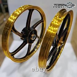 Wheels Set Gold Hub Front Rear 17 Rim For Honda Anf 125i Innova Jc37 03-12