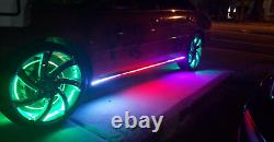 X4PCS 5FT 1.4M Fit for 17.5 Wheel Lights LED Double ROW Chasing Strip Underglow