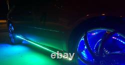 X4PCS 5FT 1.4M Fit for 17.5 Wheel Lights LED Double ROW Chasing Strip Underglow