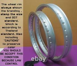 YAMAHA RD125DX FRONT+ REAR ALUMINIUM SILVER WHEEL RIM SET nan4429