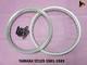 YAMAHA YZ125 1981-1983 FRONT+ REAR ALUMINIUM SILVER WHEEL RIM SET nan4589