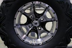 Yamaha Grizzly 660 25 Quadking Atv Tire & Cobra M/b Wheel Kit Irs1ca Bigghorn