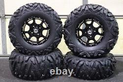 Yamaha Grizzly 660 26 Quadking Atv Tire & Cobra Blk Wheel Kit Irs1ca Bigghorn