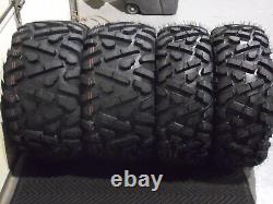 Yamaha Grizzly 660 26 Quadking Atv Tire & Cobra Blk Wheel Kit Irs1ca Bigghorn