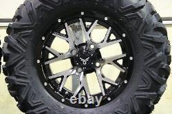 Yamaha Kodiak 700 28 Bighorn Radial Atv Tire 14 Barbwire M/b Wheel Kit Irs1ca