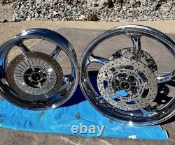 Yamaha Raider Chrome Rim Service Polished Rotors Performance EDGE Wheel XV 1900