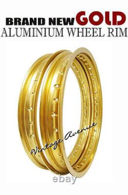 Yamaha Rd250 Rd350 A/b 1973 1974 1975 Aluminium (gold) Front + Rear Wheel Rim