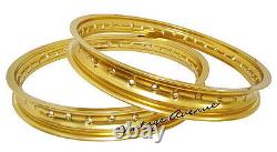 Yamaha Rd250 Rd350 A/b 1973 1974 1975 Aluminium (gold) Front + Rear Wheel Rim