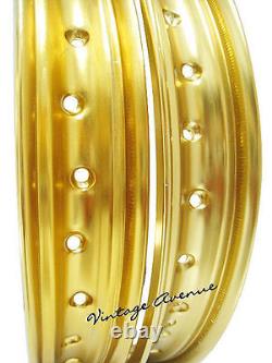 Yamaha Rd250 Rd350 A/b 1973 1974 1975 Aluminium (gold) Front + Rear Wheel Rim