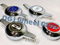 Zenith Cut Chrome Knock-Off Spinners for Lowrider Wire Wheels (M)