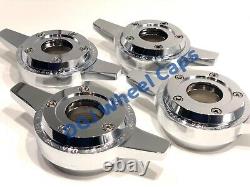 Zenith Locking Style Cut Chrome Knock-Off Spinner Cap for Lowrider Wire Wheels